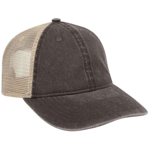 OTTO CAP® OTTO COMFY FIT® 6 Panel Low Profile Mesh Back Trucker Hat Thumbnail